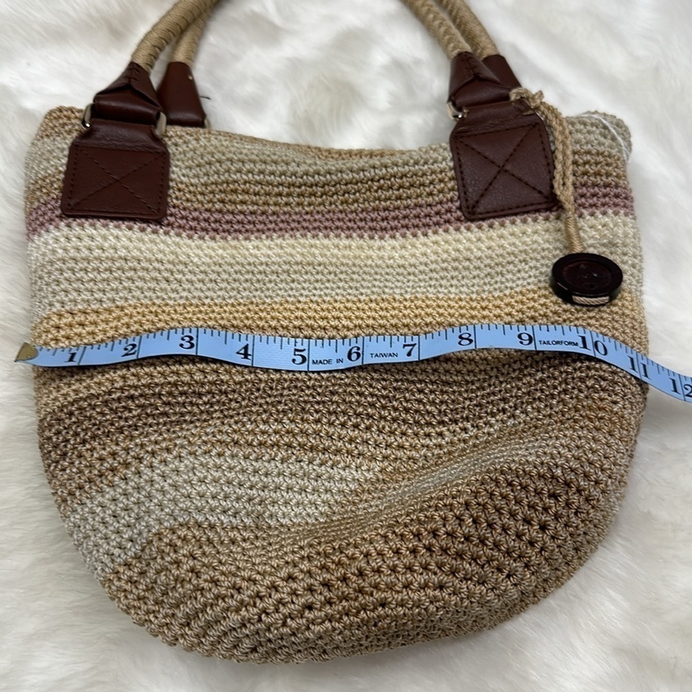 The Sak crochet shoulder bag yellow/cream/light brown/light burgundy - Picture 8 of 9